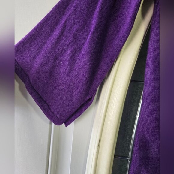 Eileen Fisher Purple Tencel & Merino Wool Sweater – Size XXS - Picture 2 of 5